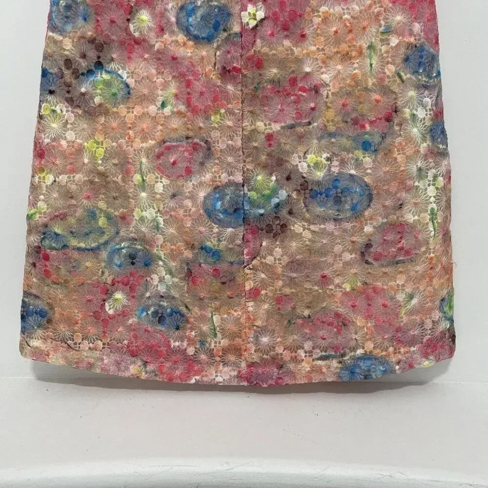 Imoga Girls Pink Multi Kylie A-Line Embroidered Dress Size 10 NWOT